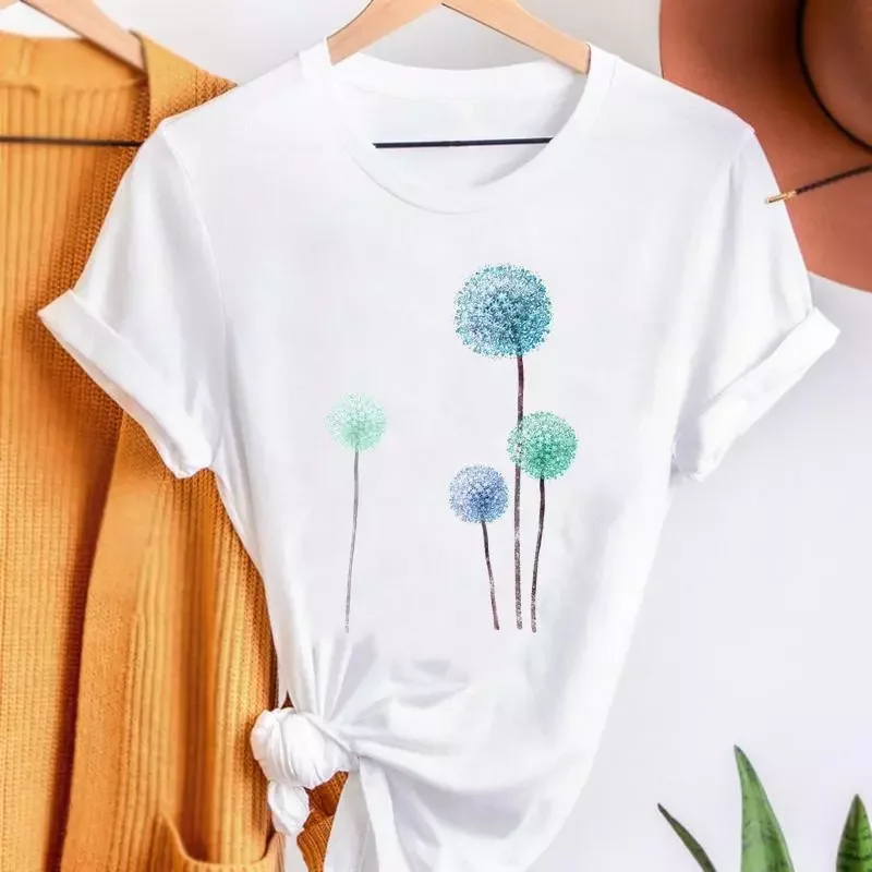 

Plant New Short Sleeve Summer Fashion Women Graphic T Top Shirt Stylish Print T-shirts Cartoon Female Tee T-Shirt