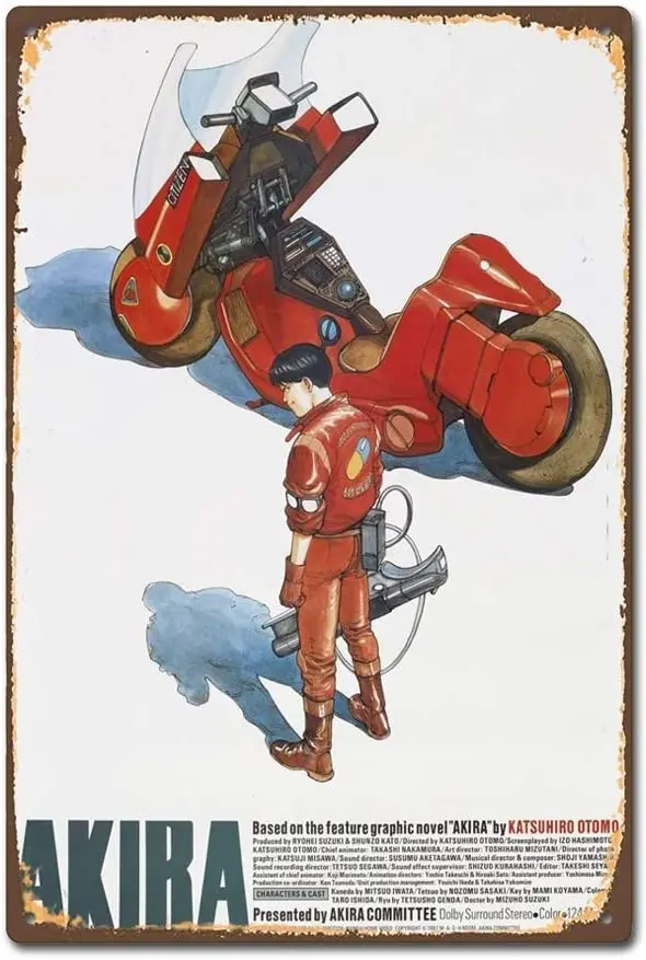 Akira японское аниме Манга фильм ретро металлический фотопостер Настенный декор