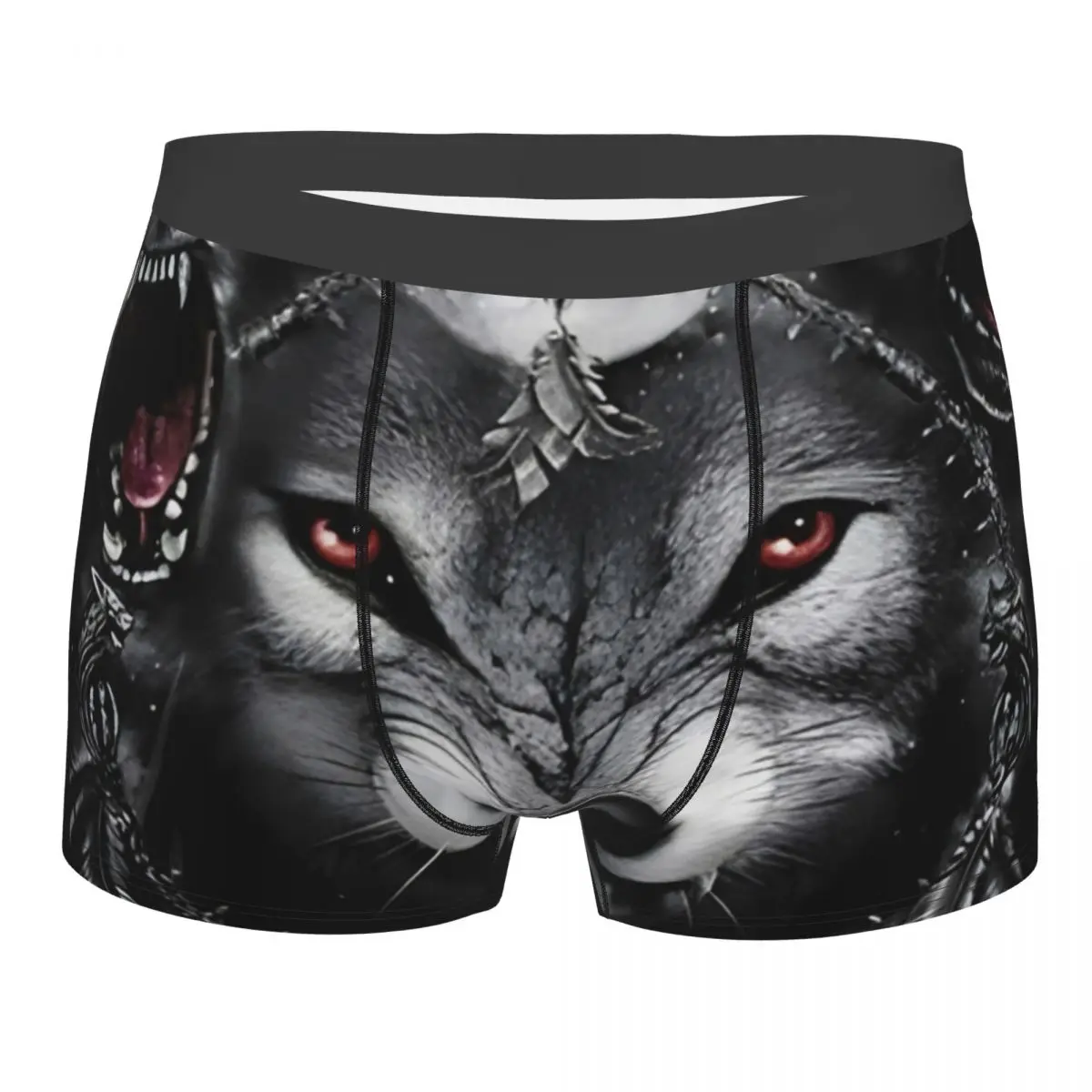 

Space Galaxy Wolf Beast Roar Underpants Homme Panties Male Underwear Print Couple Sexy Set Calecon