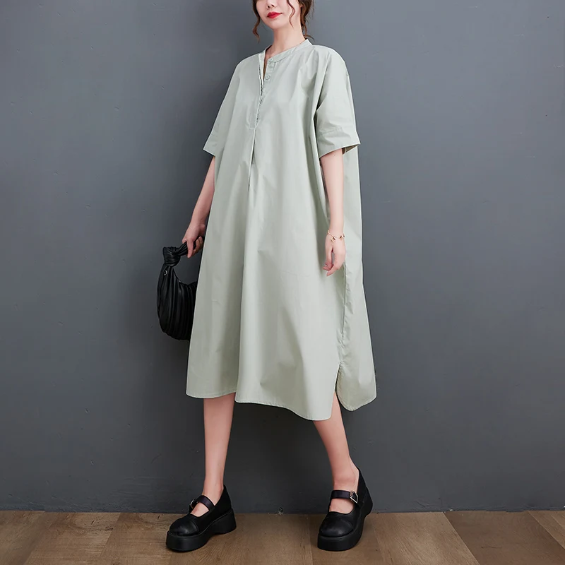 

SuperAen Women's Dress Shirt Dress Loose Casual Dress 2022 Summer New A-LINE Dress