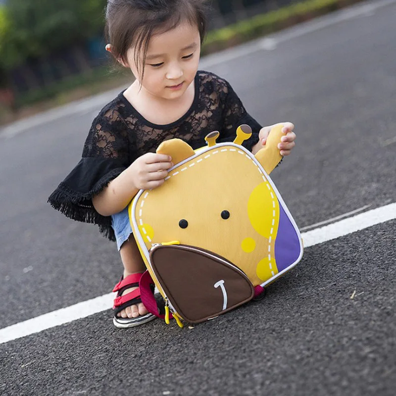 Children's Cartoon Backpacks Kids Cute Animal Canvas Bag Boy Girl School Travel Hiking Park Picnic Outdoor Waterproof Backpacks