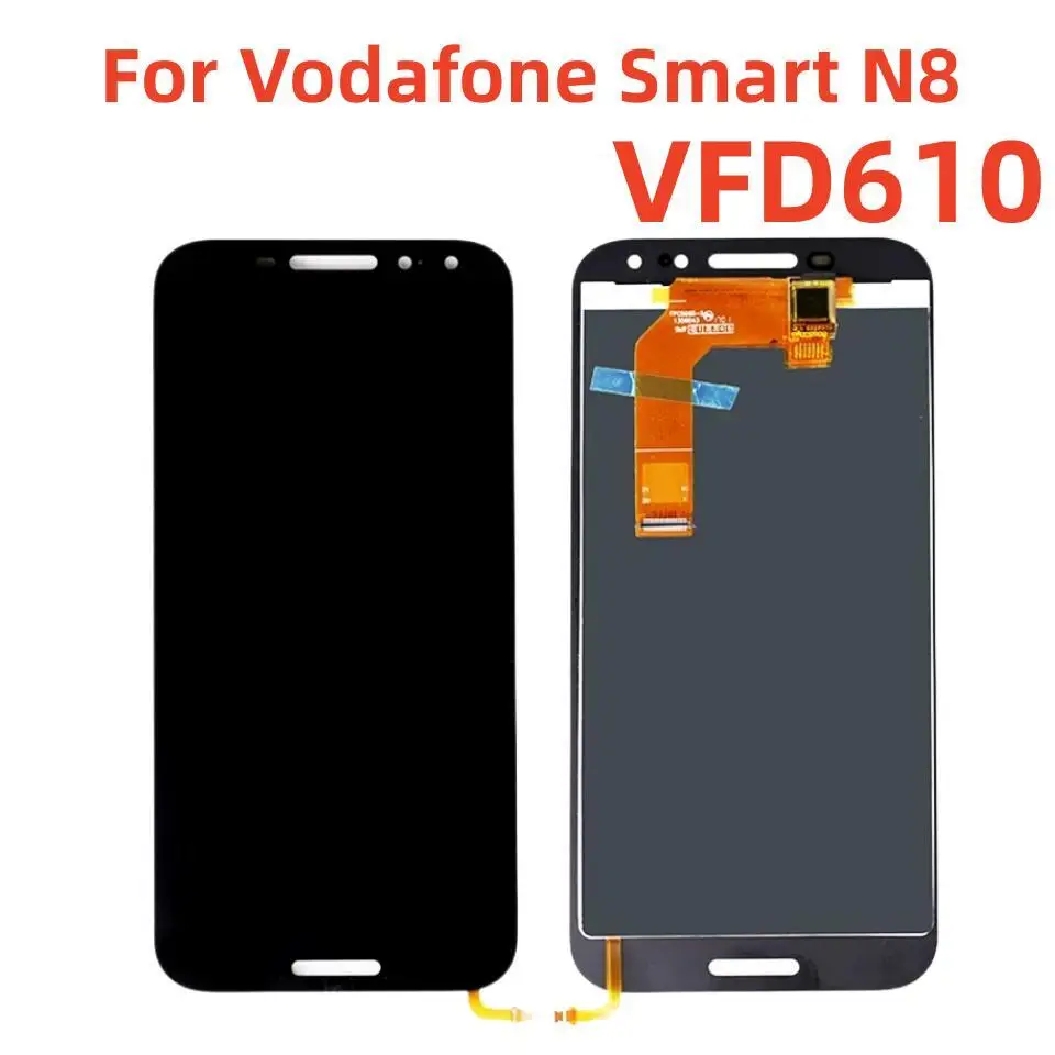 100% протестированный 5,0 дюймовый белый/черный для Vodafone VFD610 Smart N8 LTE фотодисплей с полным ЖК-дисплеем и фотоэлементами