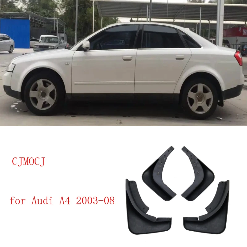 

CJMOCJ 4pcs ABS Front & Rear Fender for Audi A4 2003-08 Car Mud Flaps Splash Guard Mudguard Mudflaps Accessories