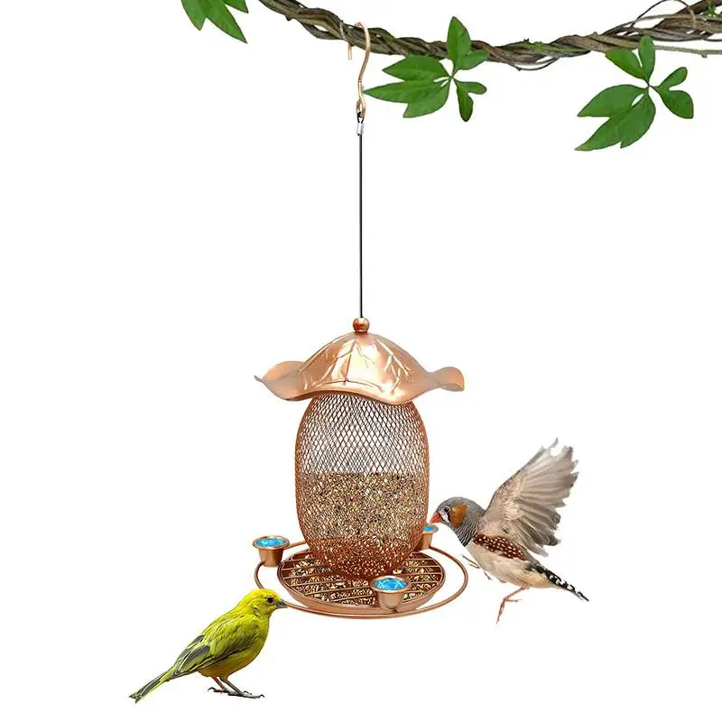 

Wild Bird Feeder Outdoor Hanging Wild Bird Feeder Adjustable Hummingbird Feeder High Capacity Removable Cover Bird Feeder Supply