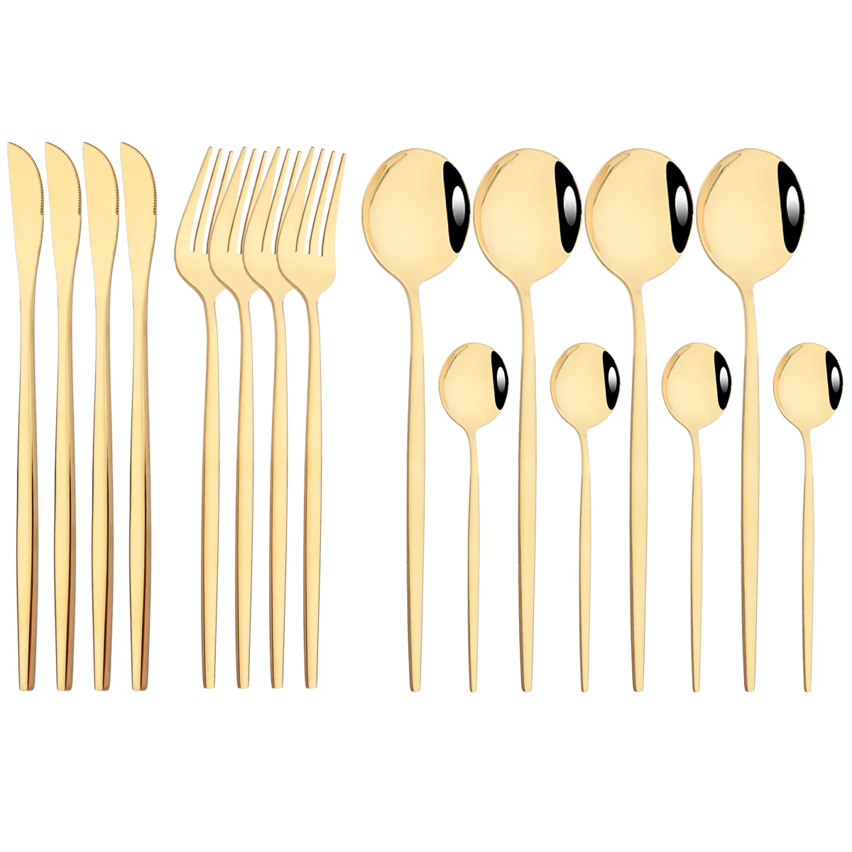 

16 шт./компл. набор столовых приборов из нержавеющей стали