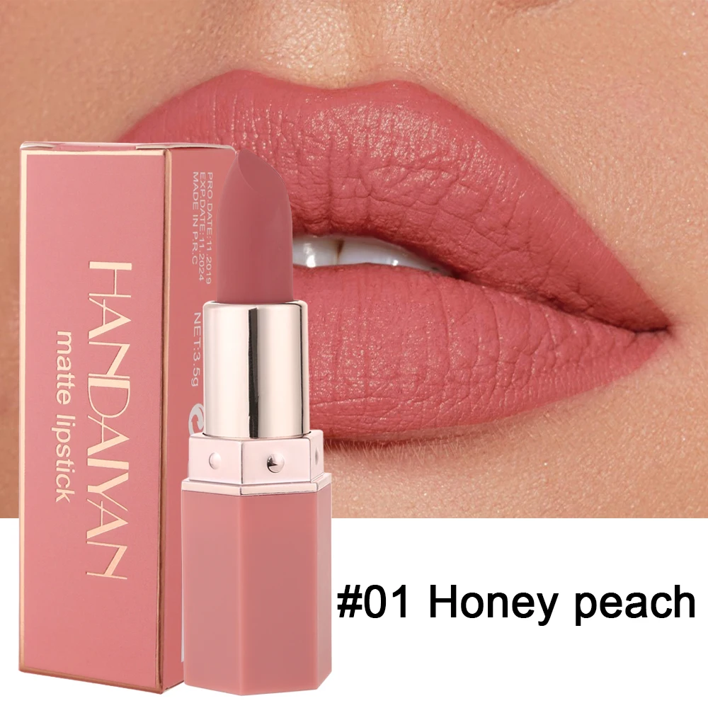 

6 Colors Makeup Matte Lipstick Waterproof Long Lasting Lip Stick Sexy Red Pink Velvet Nude Lipsticks Women Cosmetics Batom