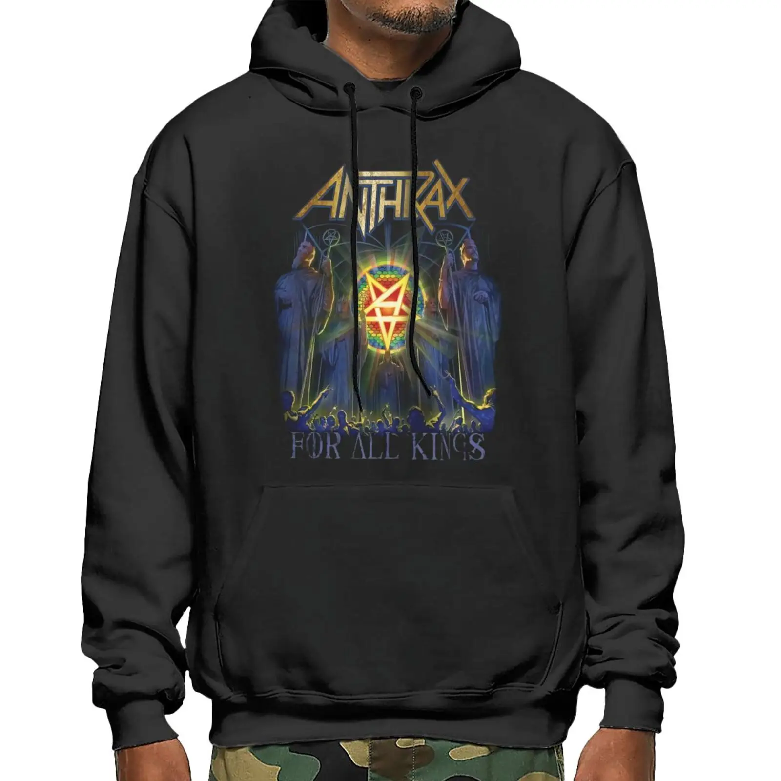 

Official Licensed Anthrax For All Kings Hoodies Women Hooded Sweater Winter Sweater Male Sweaters Anime Things Hoodie Oversize