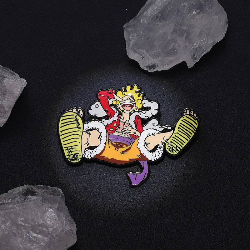 Cartoon Japanese Anime Hard Enamel Pin One Piece Manga Brave Character Brooches Lapel Backpack Badge Jewelry For Fans Friends