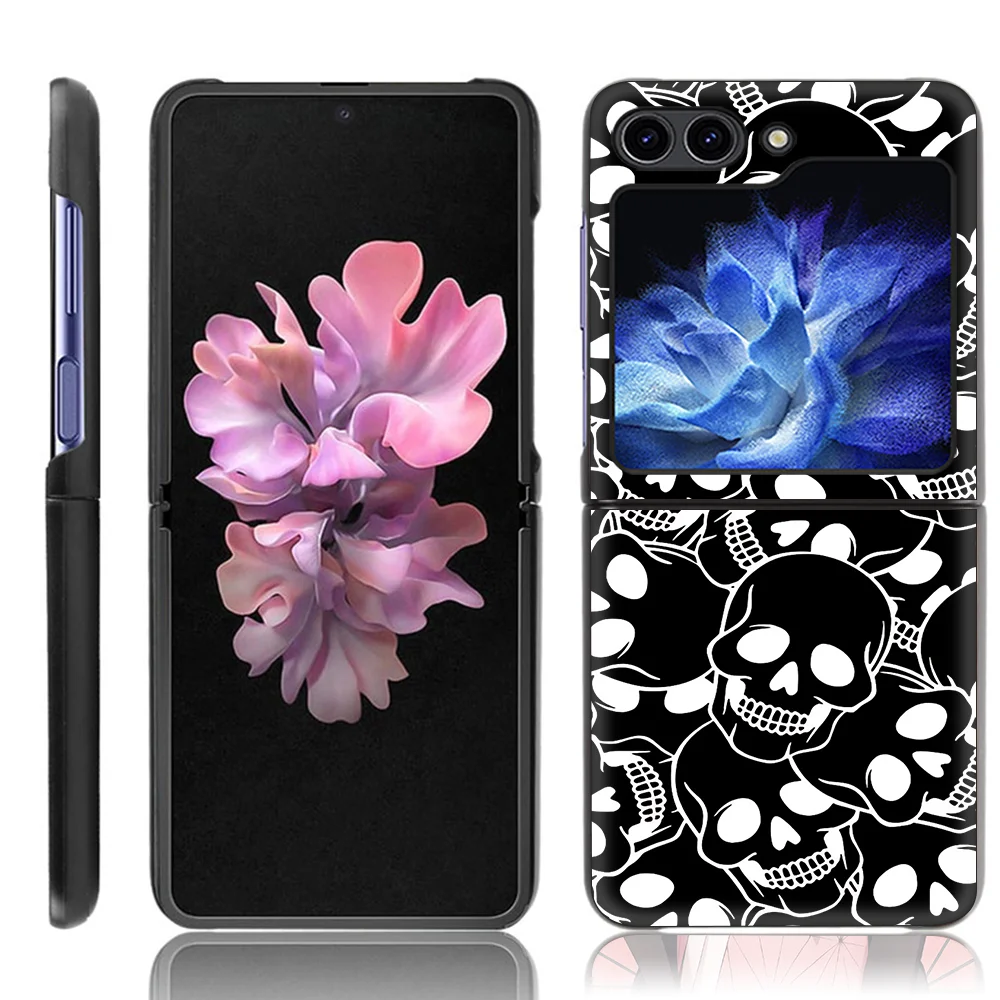 Фото Чехол для телефона с рисунком черепа для Samsung Galaxy Z Flip 8, Z Flip3, Z Flip4, Z Flip5, Z Flip7 FE, Z Flip 6, Z Flip 7 №4