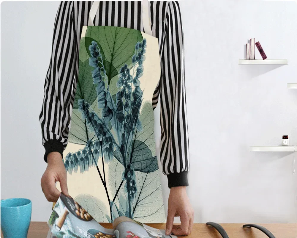 1 шт. Женский фартук с цветочным рисунком лотоса 55 х68 см