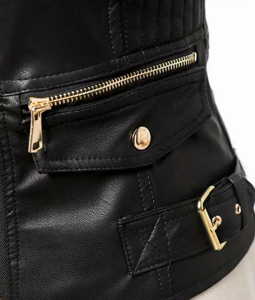 Women Leather Jacket Black Biker Pure Lambskin Custom Fit Jacket Motorcycle Coat Genuine Leather Jacket