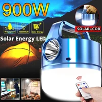 900watts portable solar power camping light usb rechargeable flashlight tent lamp camp lanterns emergency lights for outdoor
