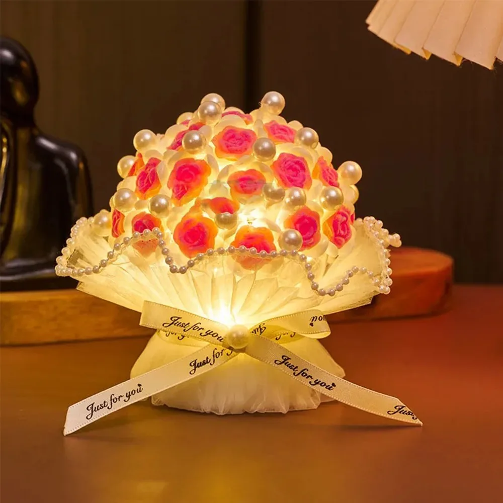 Атмосфера Ночник Синяя Звезда Роза Декоративные Букеты Букет Материал Упаковка