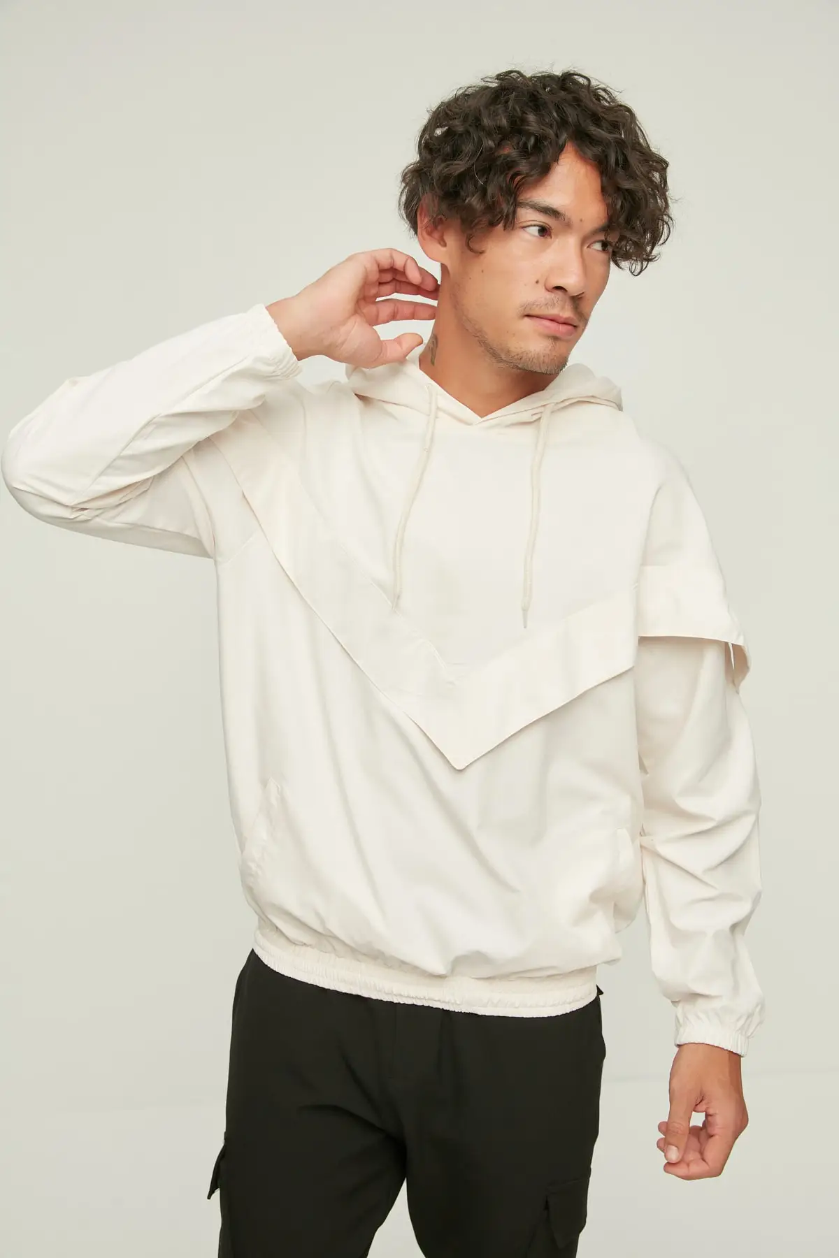 Мужская толстовка с длинным рукавом и капюшоном |