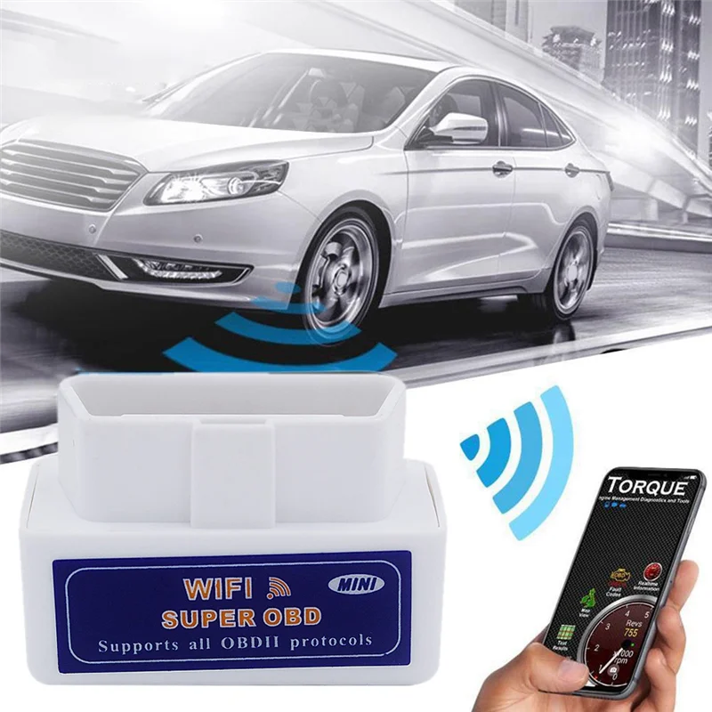 OBD2 автомобильный диагностический сканер V1.5 WIFI для автомобиля OBDII инструмент код