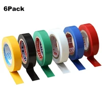 6 pack 10m wire flame retardant electrical insulation tape 600v high voltage pvc tape waterproof self adhesive electrician tape