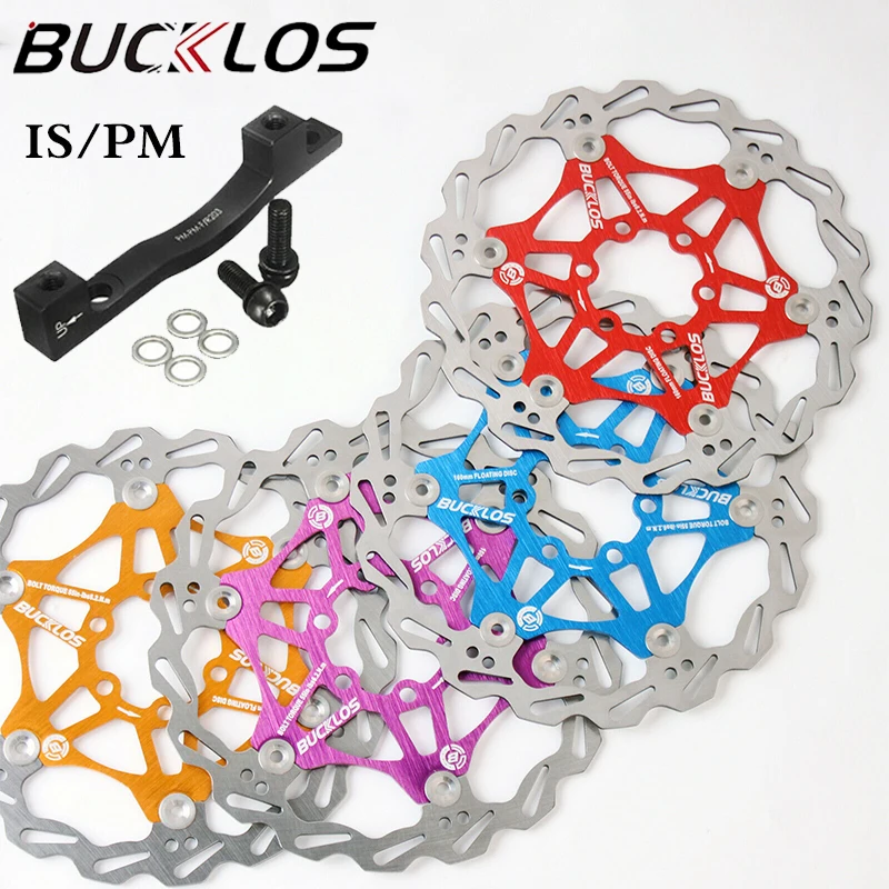 

BUCKLOS 160/180/203mm Hydraulic Brake Rotors Heat Dissipation Bicycle Disc Brake Rotor MTB Floating Rotor with IS/PM Adapter