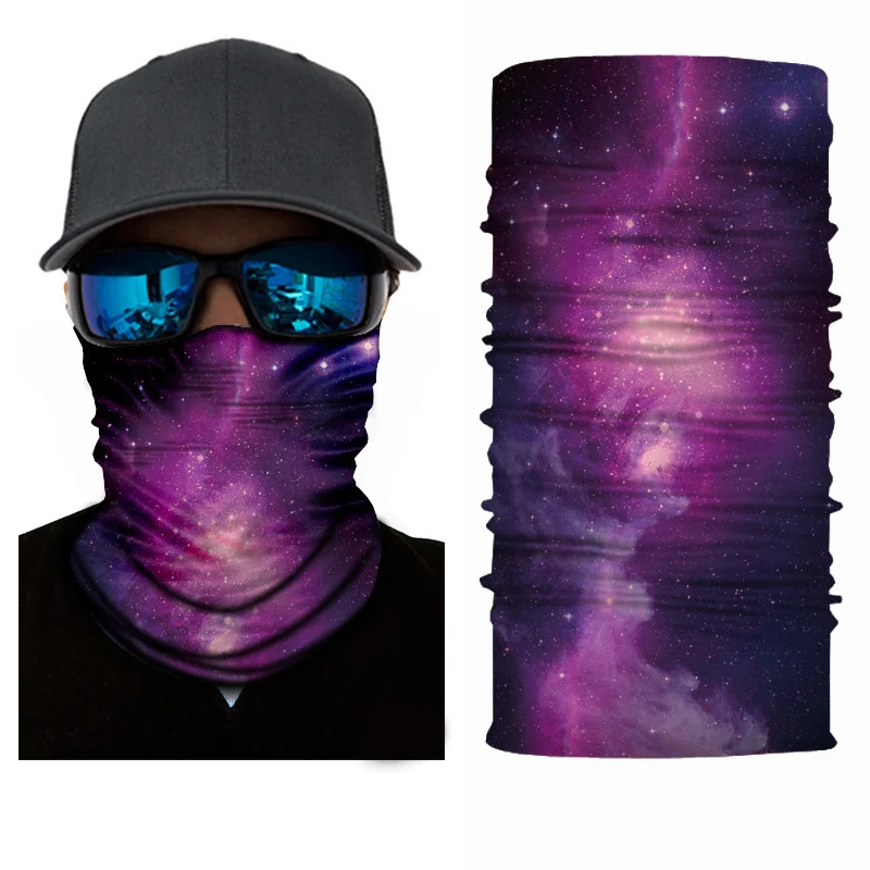 

Starry sky series printed aurora cross-border sports turban headband multi-functional sunscreen mask can be customized scarf