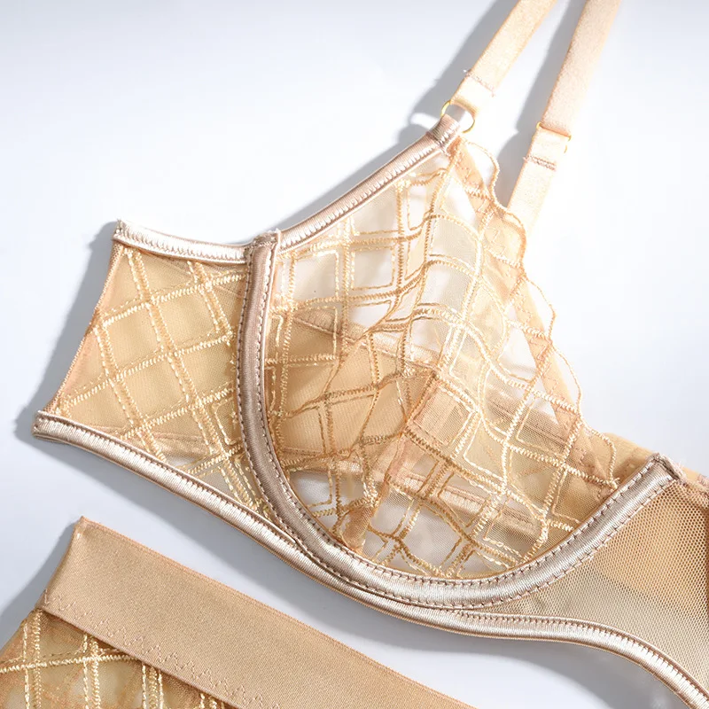 3 шт. комплект кружевного нижнего белья с V-образным вырезом