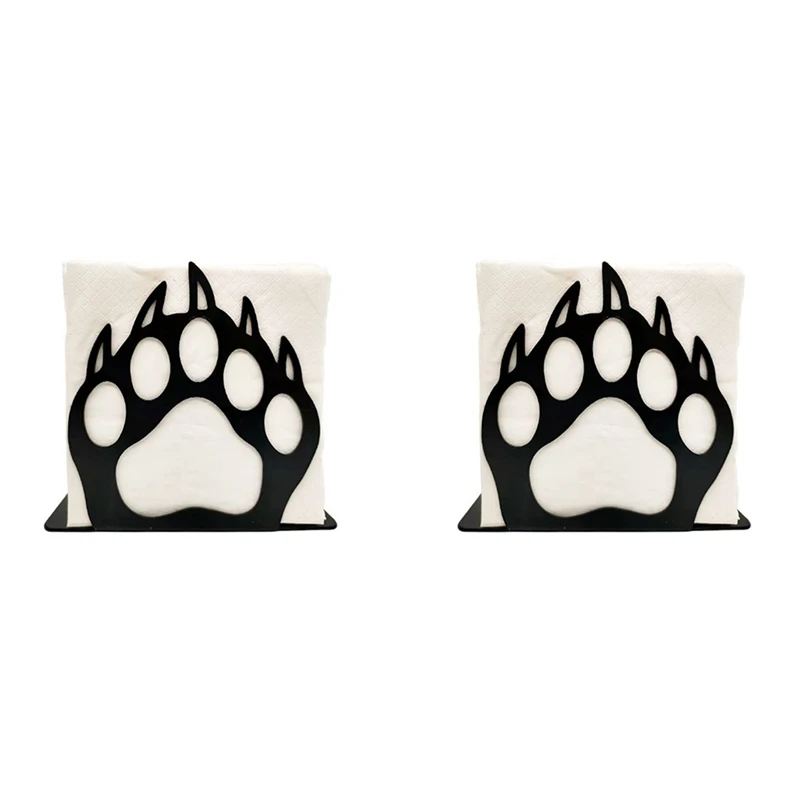 

2PCS Black Metal Napkin Holder, Animal Napkin Holder, Napkin Dispenser, For Farmhouse, Cafe, Kitchen