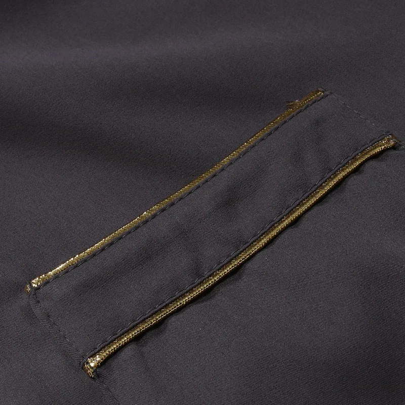 Men's Middle Eastern Muslims Standing Robe Men's Golden Bringing Ethnic Wind Style Shirt arabic shirt  muslim clothes for men