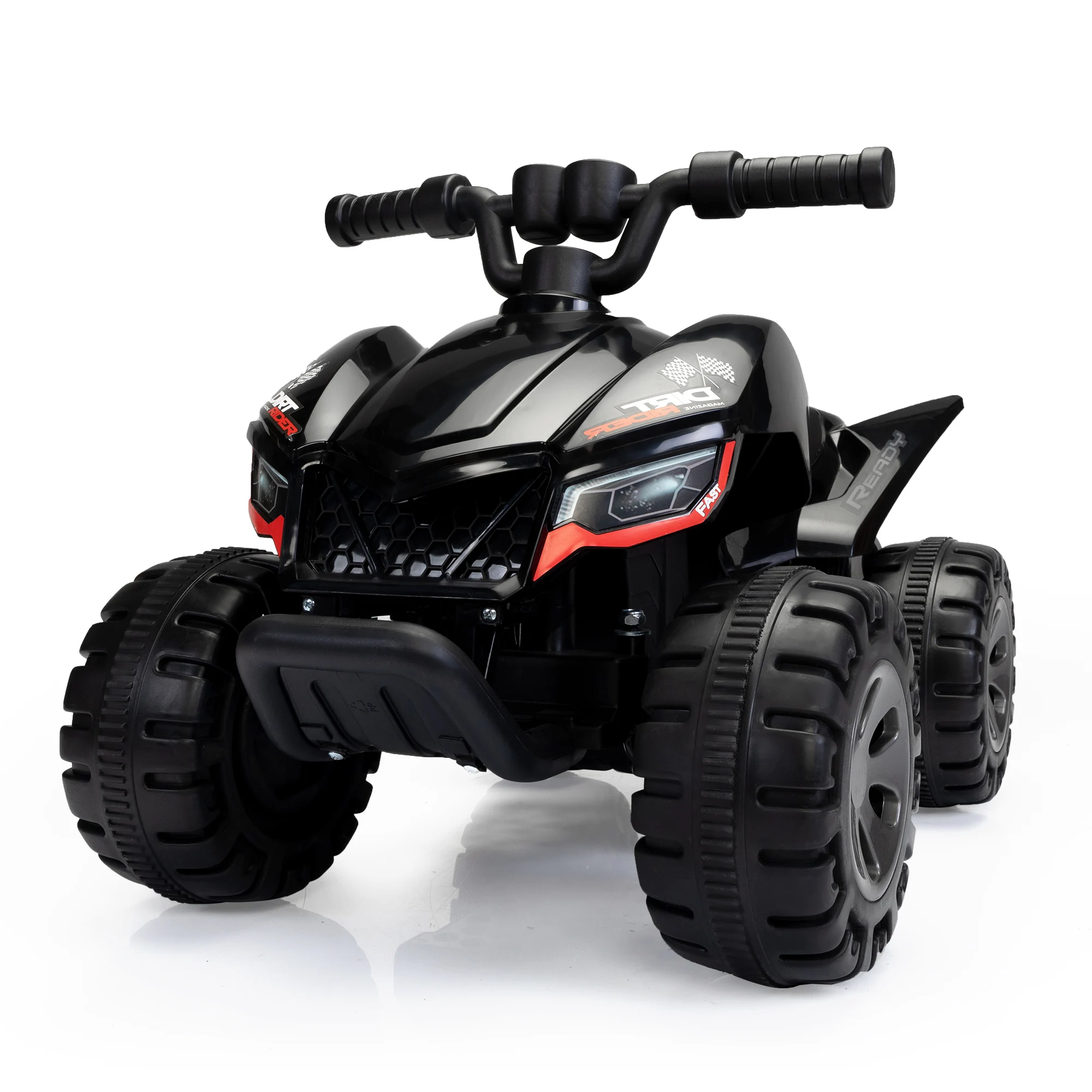 

Kids Ride-on ATV, 6V Battery Powered Electric Quad Car with Music, LED Lights and Spray Device, 4 Wheeled Ride-on Toy for Toddle