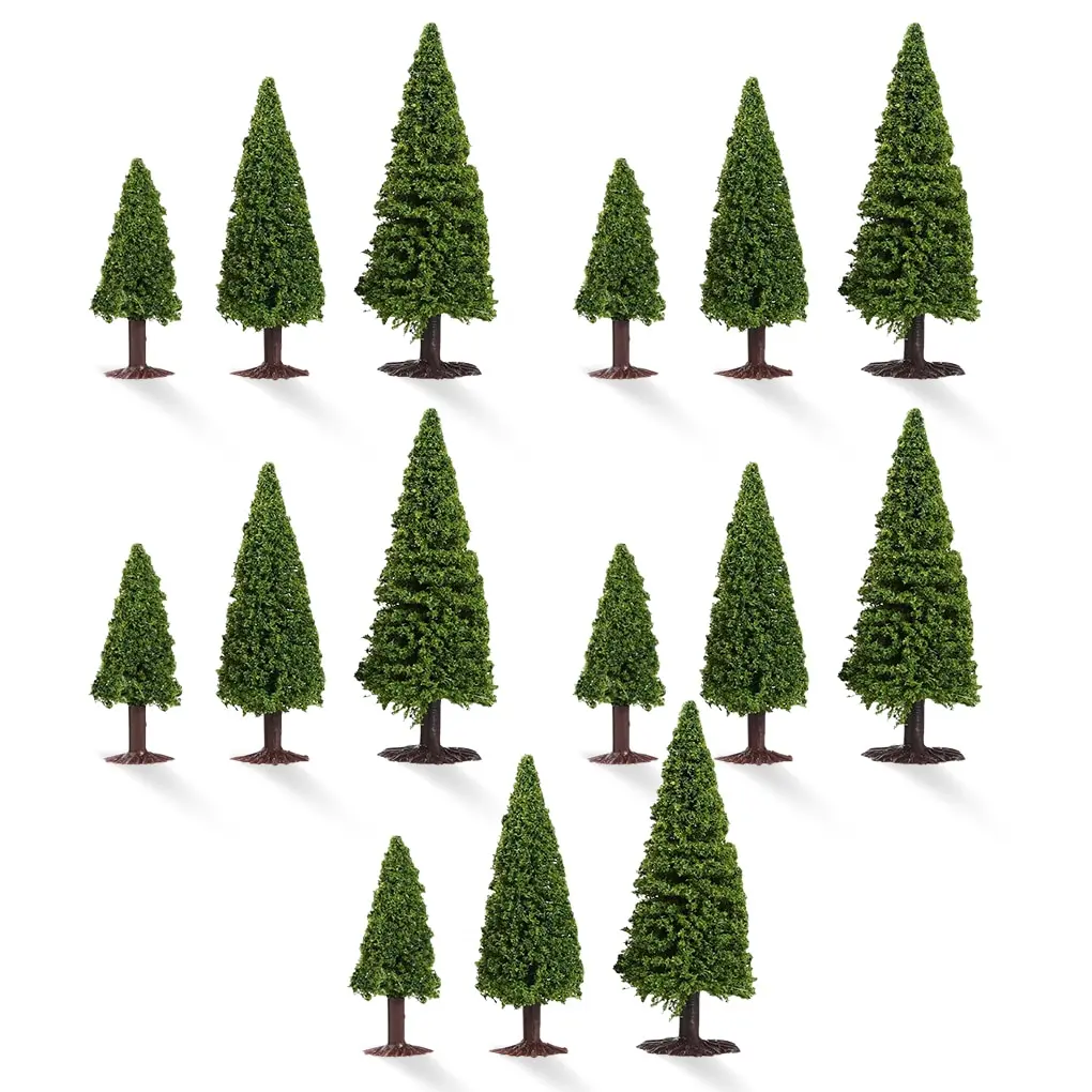

15 Pcs Artificial Scenery Trees Scenery Landscape Mini Architecture Scene Landscaping Crafts Plants Street micro landscape model