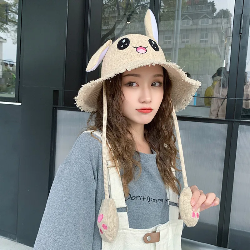 

Кепка с кроличьими ушками из мультфильма Покемон Пикачу, Детская летняя Милая Панама для мальчиков и девочек, милая Панама для родителей и д...