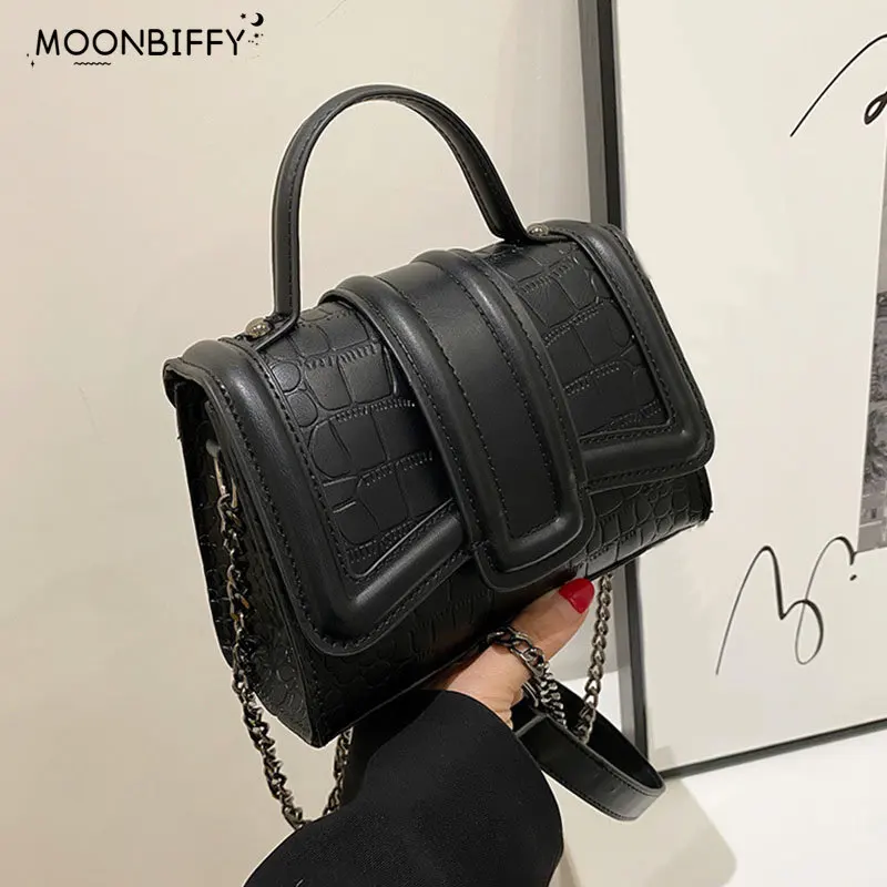 

Stone Pattern PU Leather Crossbody Sling Bags for Women Trendy Fashion Brand Ladies Totes Luxury Simple Shoulder Handbags