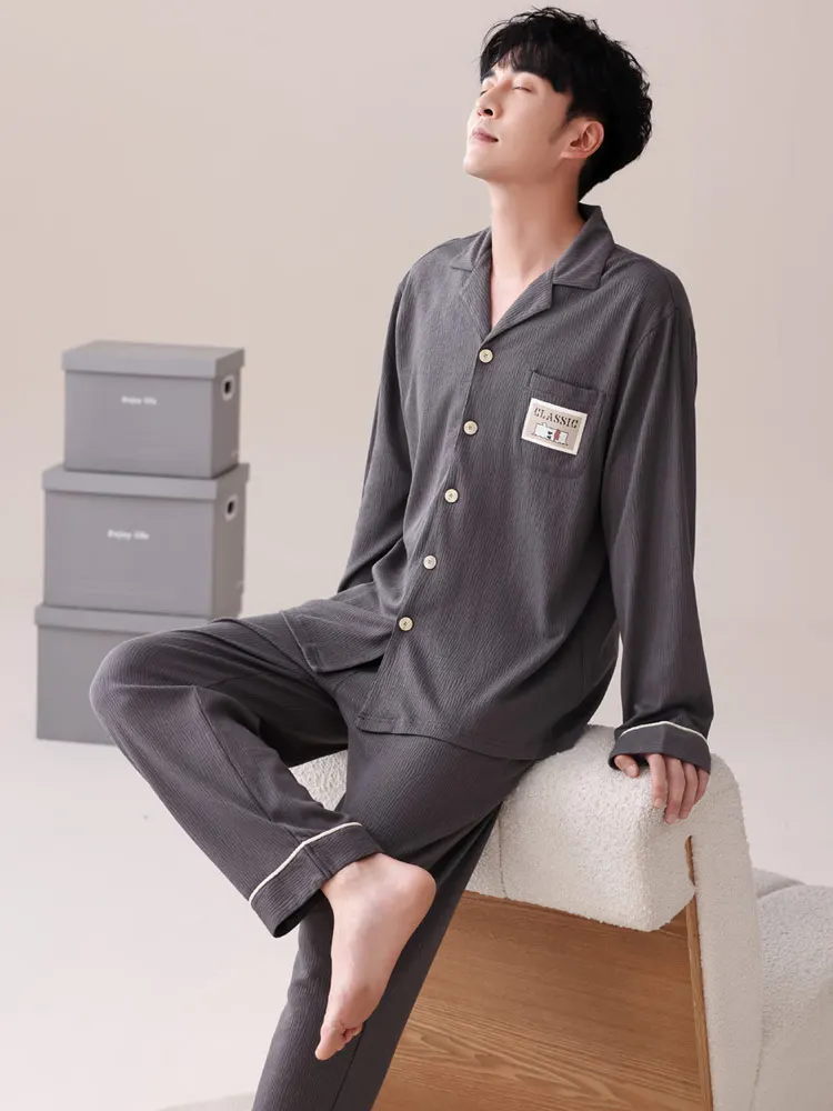 Мульти-латиноамериканские пижамы мужские весенне-осенние хлопковые брюки с