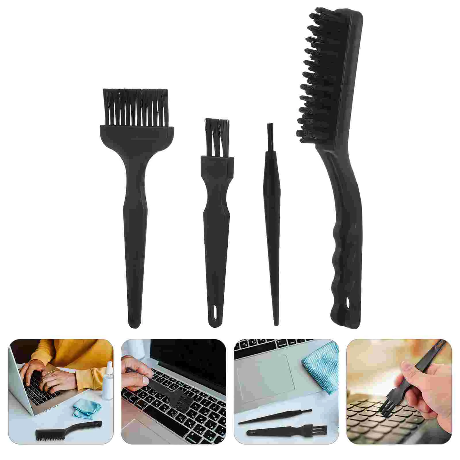

4 Pcs Keyboard Cleaning Brush Laptop Mini Computer Portable Handle Brushes Kit Plastic Dust Equipment