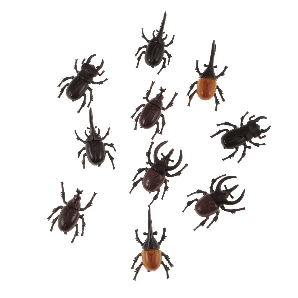 

Реалистичная пластиковая копия жука насекомых модель 10 шт./лот реквизит для шуток и шуток