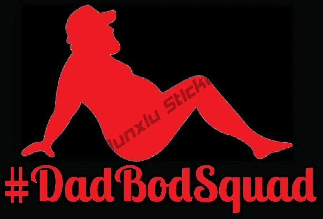 

Car Stickers Funny Decals #DadBodSquad Dad BOD Mudflap Man Vinyl Decal Funny Car Truck Window Sticker Toolbox Stickers KK16cm