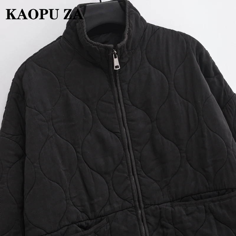 Женская зимняя теплая куртка kAOPU ZA Свободный Повседневный Хлопковый жакет с