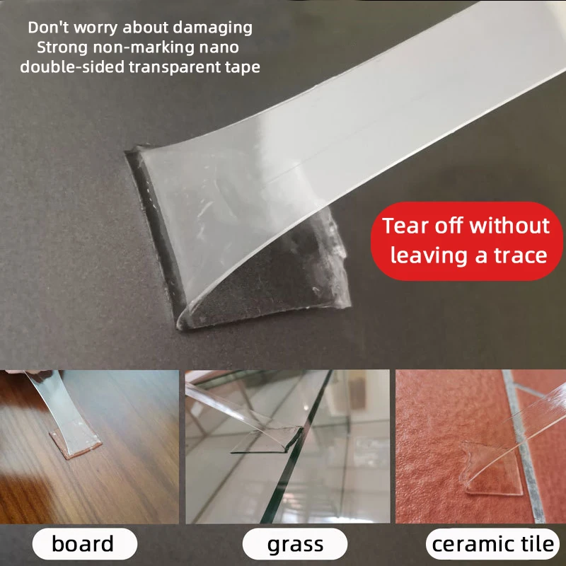 Лента нано Двусторонняя прозрачная многоразовая 1/2/3/5 м |