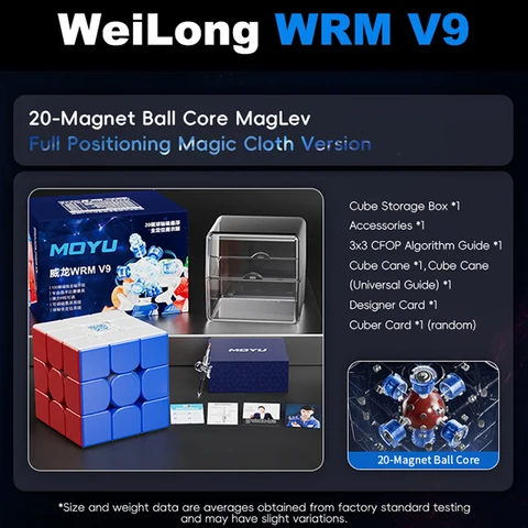 MOYU WEILONG WRM V9 Maglev Ball Core 20 Magnetic Magic Cube UV 3x3 Professional 3 ×3 Speed Puzzle Toys 3x3x3 Original Cubo Magico