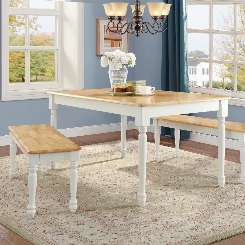 

Better Homes and Gardens Autumn Lane 3-Piece Dining Set, White and Natural