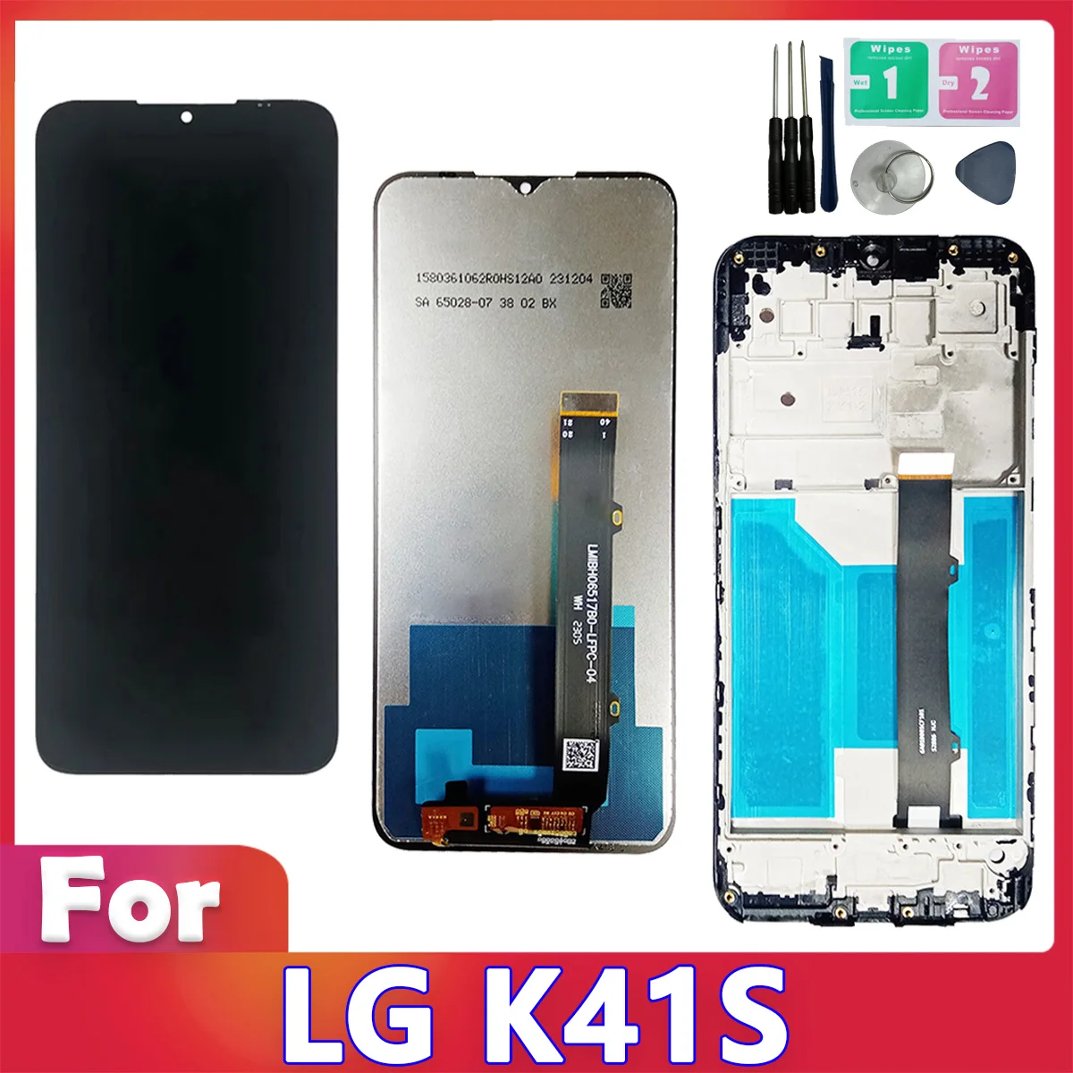 LG K41s 6 55-дюймовый HD + IPS ЖК-дисплей С Комплектом Для Замены Дигитайзера Сенсорного