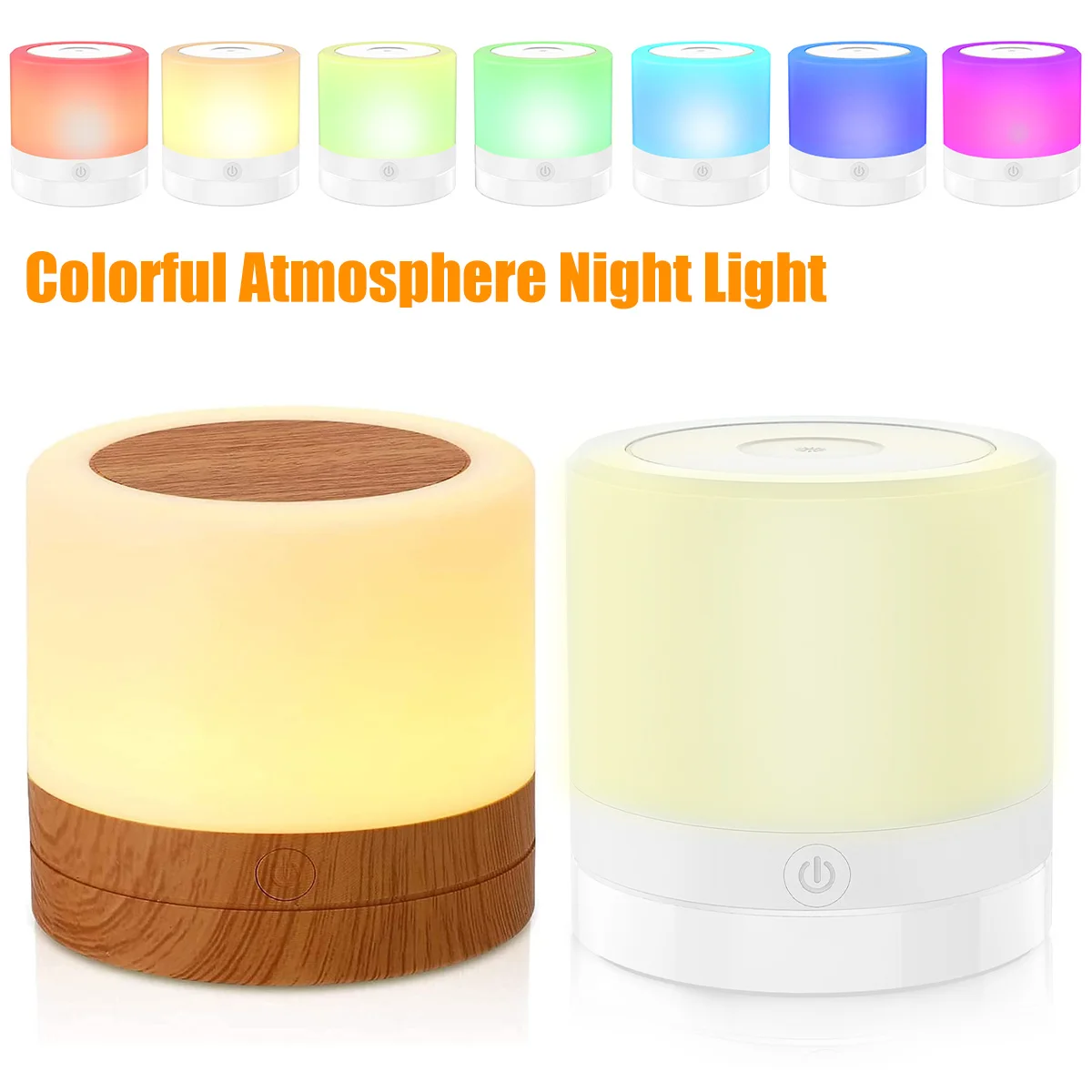 

Kids Nursery Night Light 7 Color Changing Touch Baby Lamp Remote Control Nursery Night Light USB Rechargeable LED Camping Light