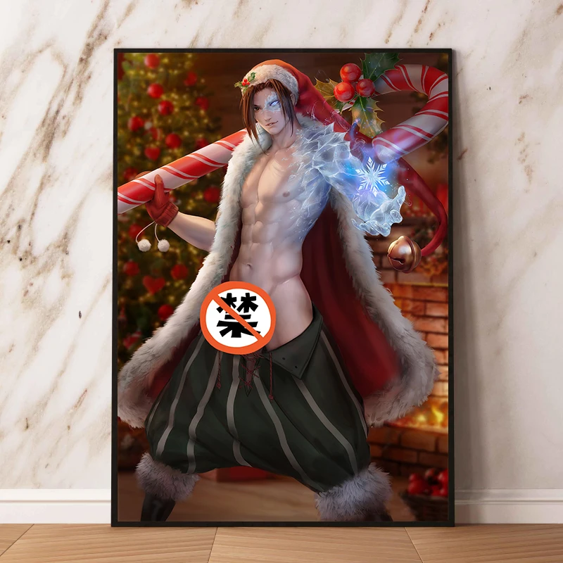 

LOL League of Legends Аниме игры холст постер Candy Kayn Sexy Boy HD пользовательское настенное искусство декоративная живопись Домашний декор живопись