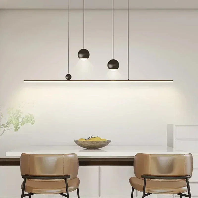 Нордический минималистичный светодиодный длинный светильник современный