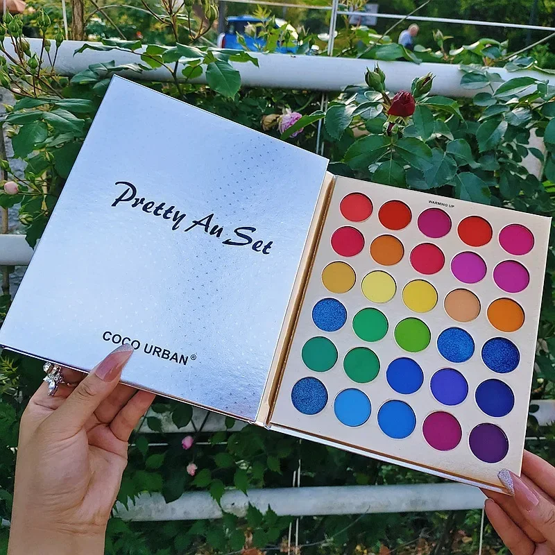 86-цветная трехкратная многоцветная пластина для теней век с мерцающей матовой