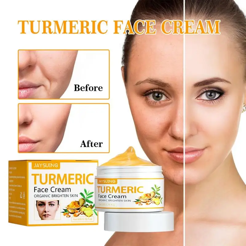 

Turmeric Skin Brightening Cream Natural Turmeric Cream With Hyaluronic Acid And Vitamin E For Anti-Aging Firming Skin Face Care