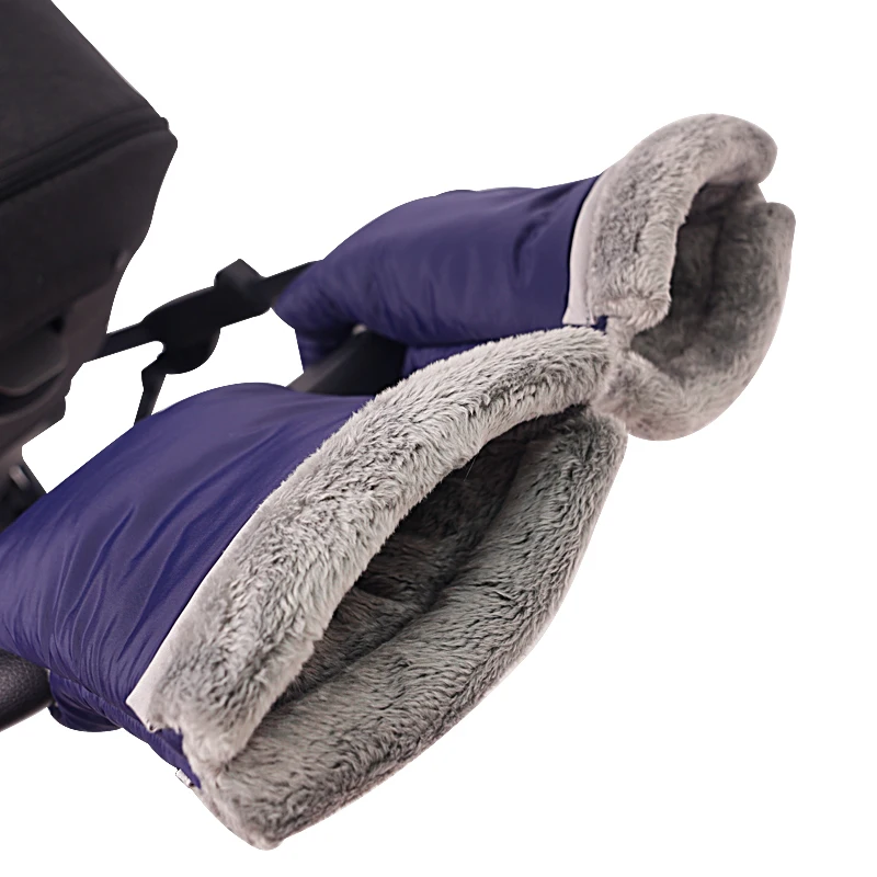Winter Gloves for Baby Stroller Unverisal Pram Hand Muff Crystal Velvet Waterproof Glove Pushchair Outdoor Stroller Accessories