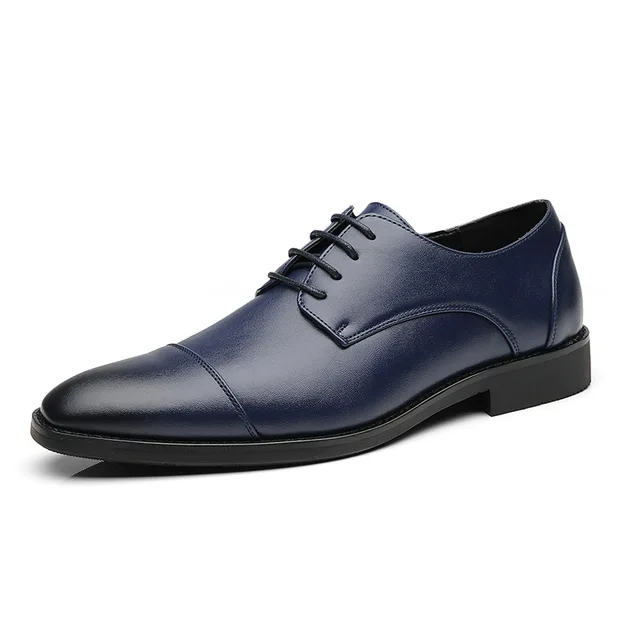 Men's Classic Retro Derby Shoes Mens Business Dress Office Leather Shoe Flats Men Fashion Wedding Party Oxfords EU Size 37-48 6