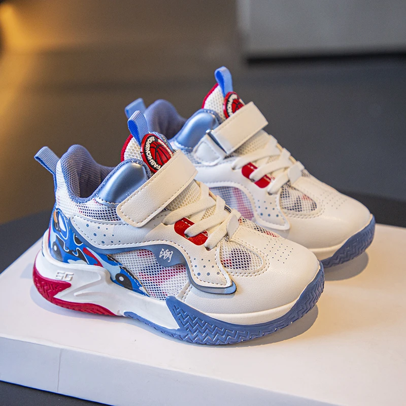 

Детские кроссовки, Новинка осени 2022, модная обувь для бега, дышащая сетчатая обувь для баскетбола, Лидер продаж, обувь для мальчиков и девочек