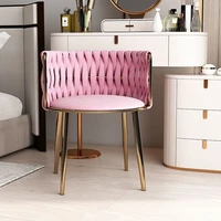 luxury nordic designer chair with backrest leisure make up bedroom chair manicure chaises salle manger bar chairs for home