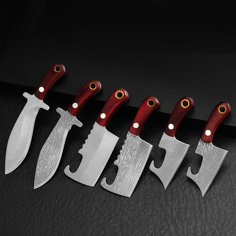 

Portable Mini kitchen Knife Unboxing Small Blade Wine Bottle Opening Paper Cutting EDC Keychain Hanging Multi Survival Tools