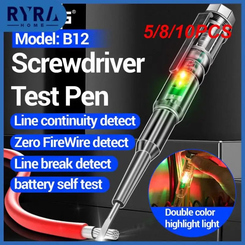 

5/8/10PCS Useful Voltage Screwdriver Abs Voltage Pen Vape Screwdriver For Ice Screws Electric Test Pen Electric Pen