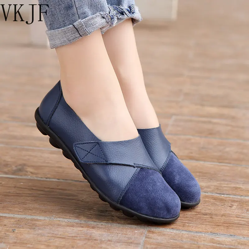 

Женские мокасины из мягкой натуральной кожи, на плоской подошве, Размеры 35-44